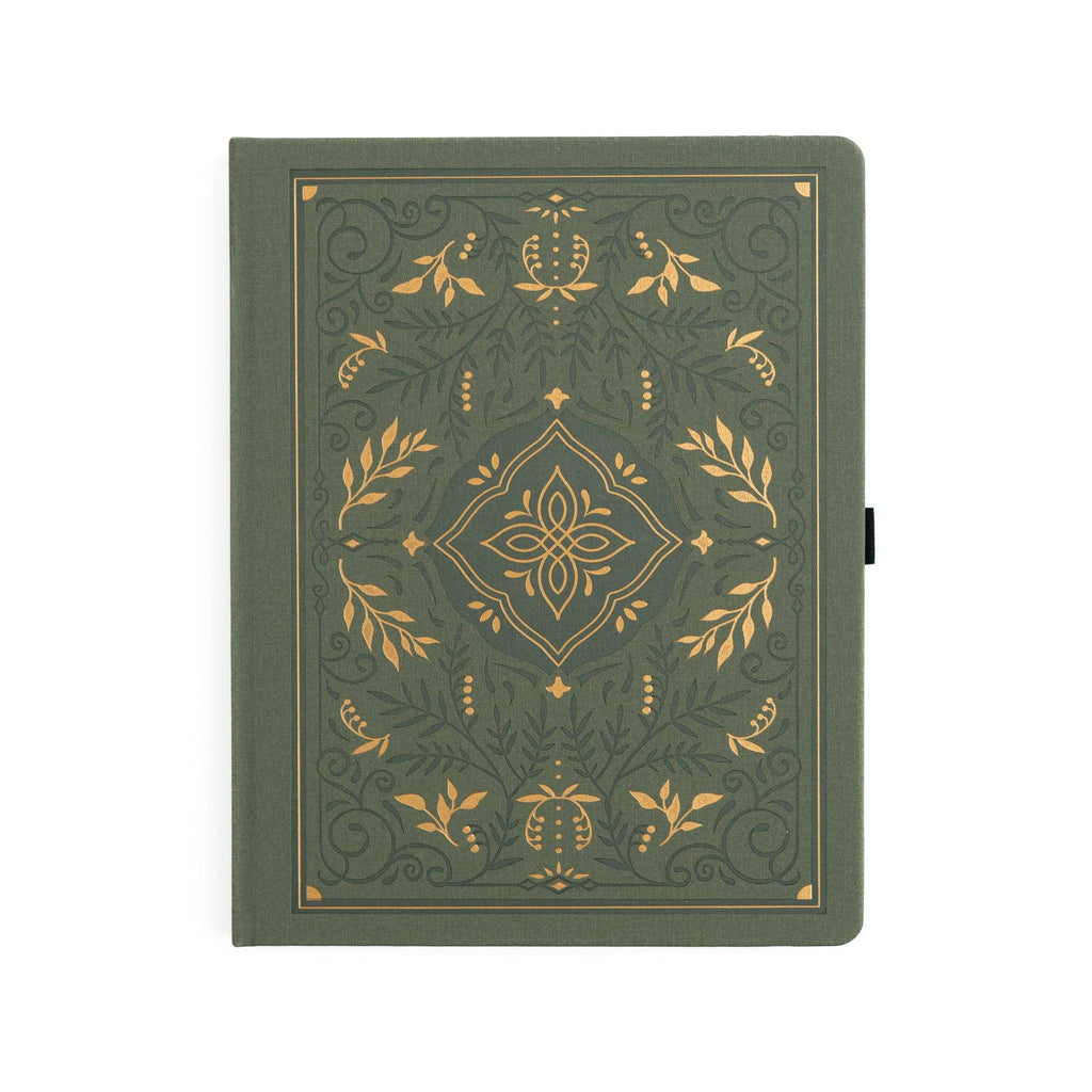Storybook In Vintage Olive Dot Grid Notebook