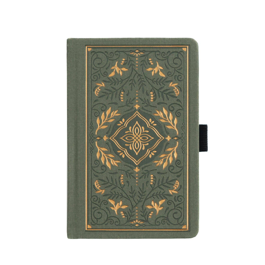 Storybook In Vintage Olive Dot Grid Notebook