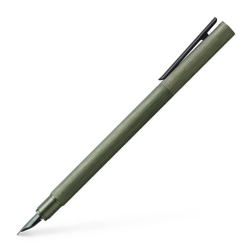 NEO Slim Brushed Aluminum Olive Green Fountain Pen