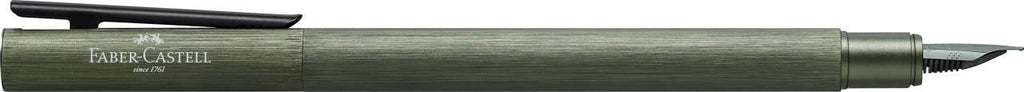 NEO Slim Brushed Aluminum Olive Green Fountain Pen