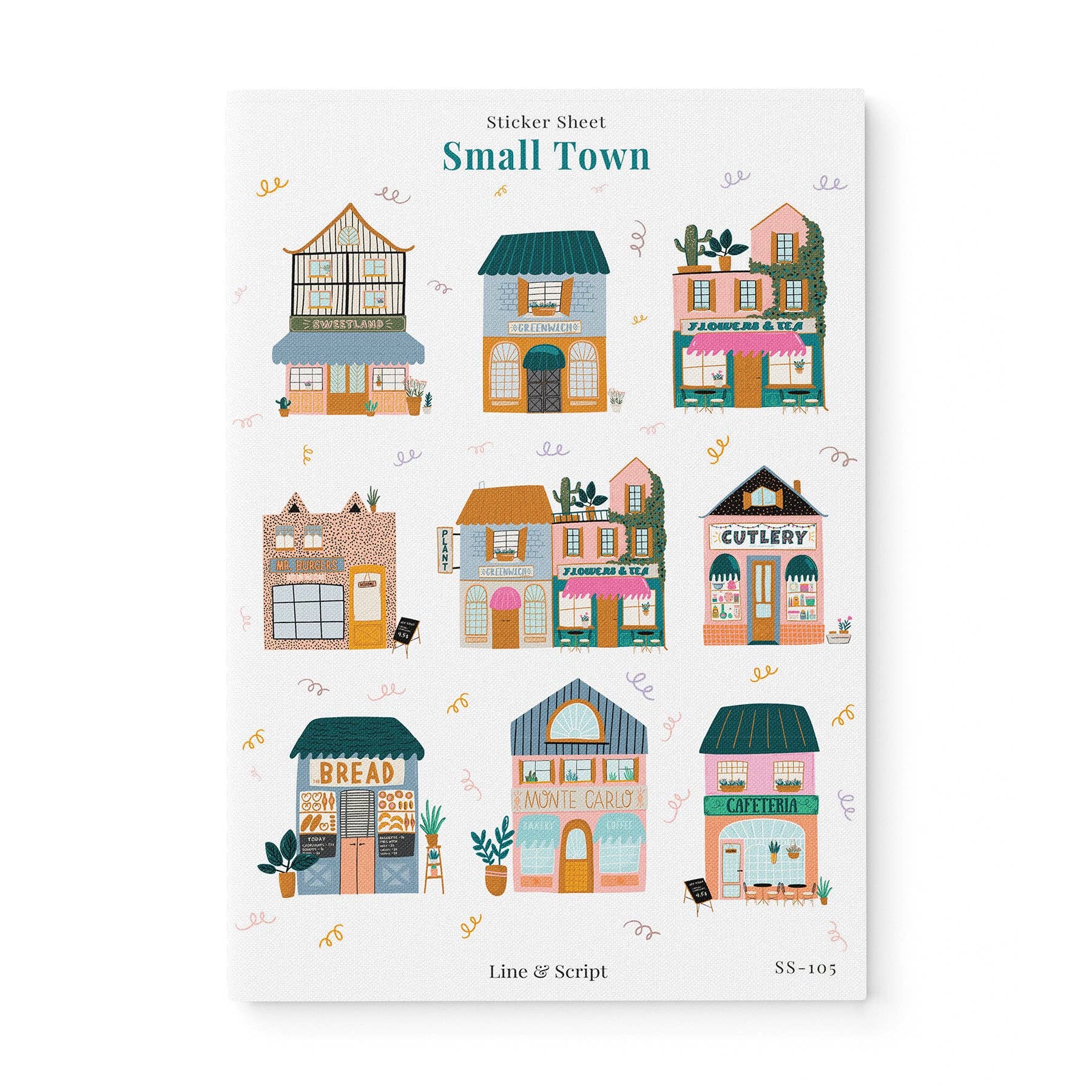 Small Town Sticker Sheet