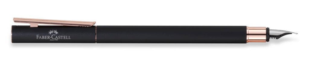 NEO Slim Black Matte & Rose Gold Fountain Pen