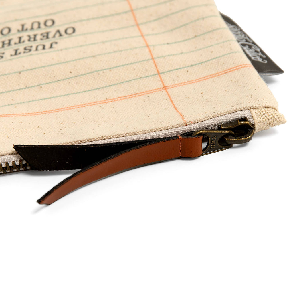 Overthinker Zippered Canvas Pouch