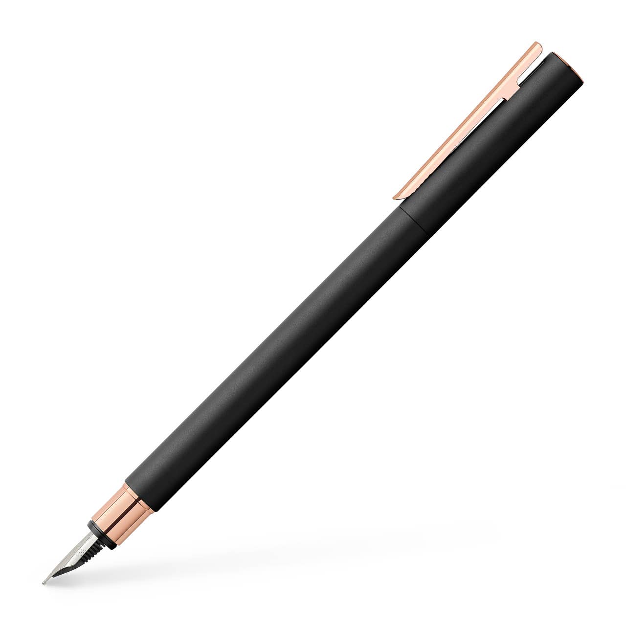 NEO Slim Black Matte & Rose Gold Fountain Pen