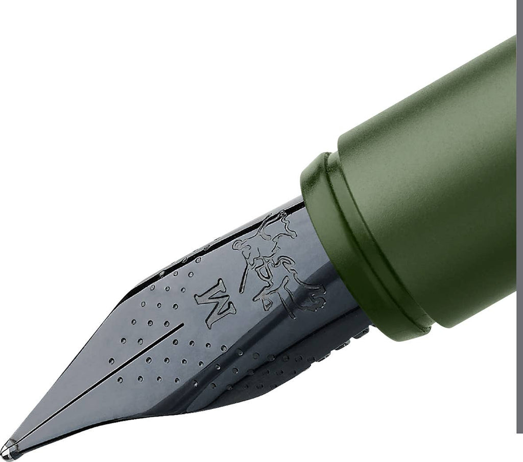 NEO Slim Brushed Aluminum Olive Green Fountain Pen