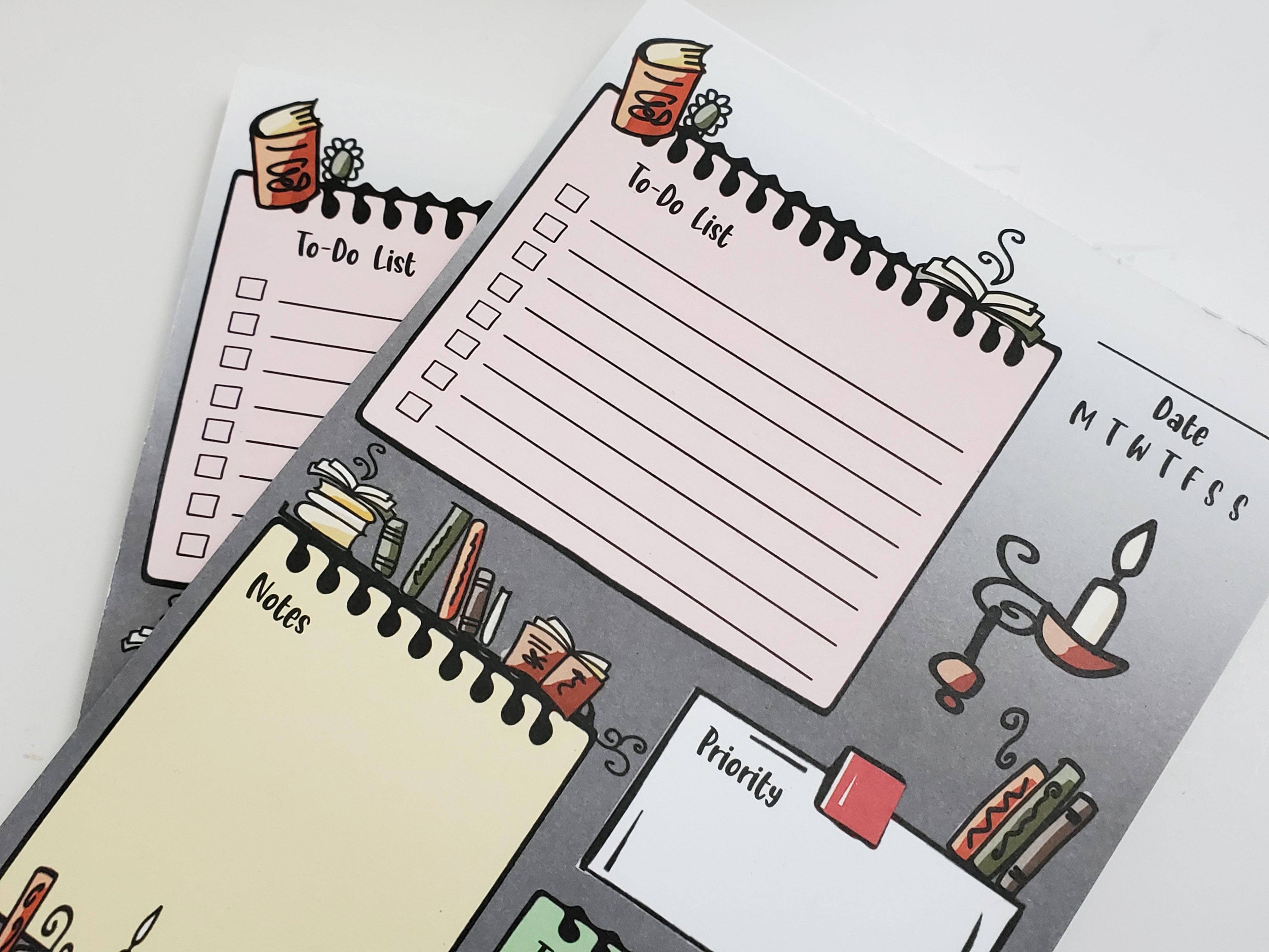 Bookshelf Daily Planner Notepad