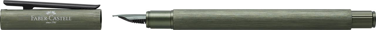 NEO Slim Brushed Aluminum Olive Green Fountain Pen