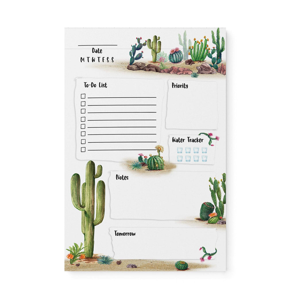 Cactus Daily Planner Notepad
